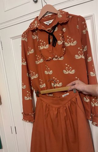 Camisa Pepa Loves Talla S Estampado Cisnes