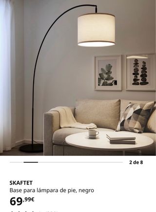 Lámpara de pie IKEA SKAFTET negra