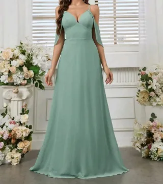 Vestido de fiesta verde