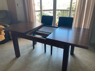 Mesa comedor madera extensible