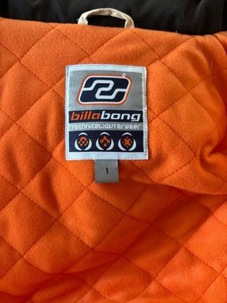 Anorak esquí mujer Billabong gris, beige y naranja