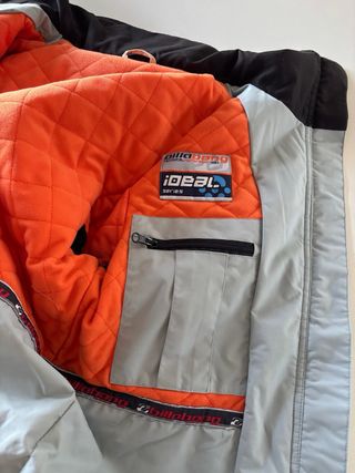 Anorak esquí mujer Billabong gris, beige y naranja