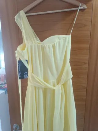 Vestido fiesta amarillo sin estrenar