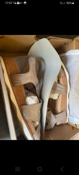 Sandalias Clarks Mujer Plata