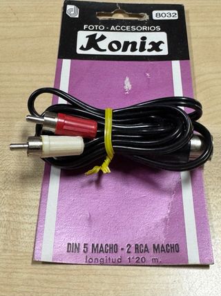 Cable Audio DIN 5 Pines a 2 RCA Rojo/Blanco