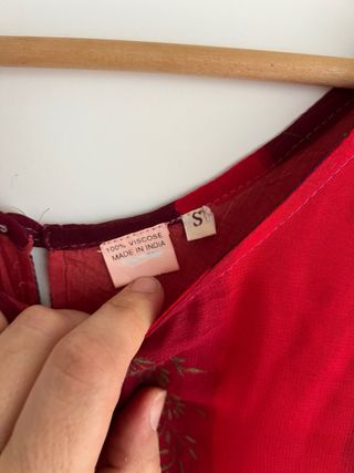 Vestido largo mujer rojo estampado