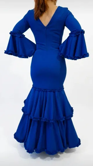 Traje de Flamenca Azul TODAS LAS TALLA
