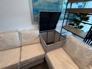 Conjunto Muebles Jardín Ratán Marrón -oferta