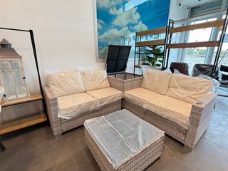 Conjunto Muebles Jardín Ratán Marrón -oferta