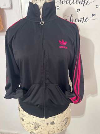 Sudadera Adidas Negra y Rosa