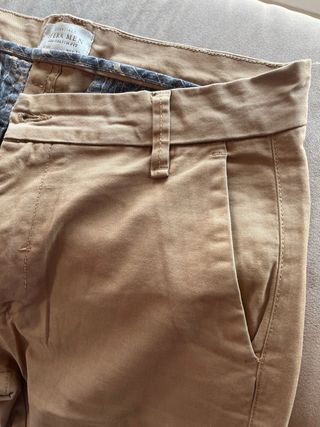 Pantalones Hombre Talla 40 Azul y Marrón