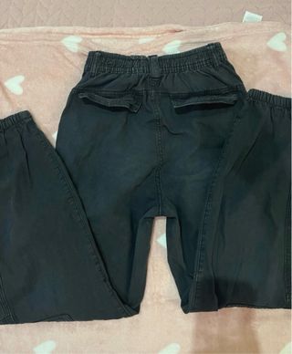 Pantalón Cargo Jogger Negro Bershka XS 34 nuevo