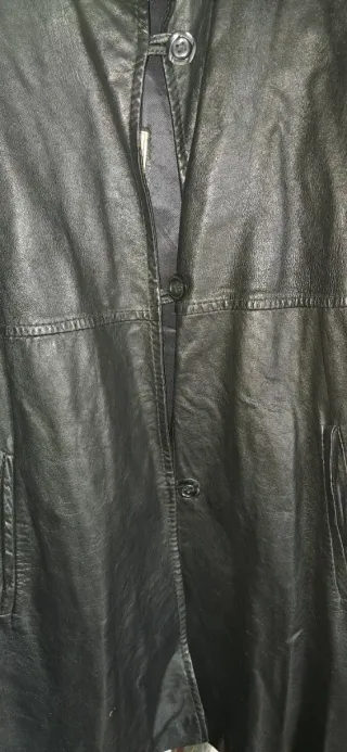 Giacca vera pelle vintage nera taglia 46