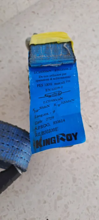 Cinta de amarre azul 9 metros