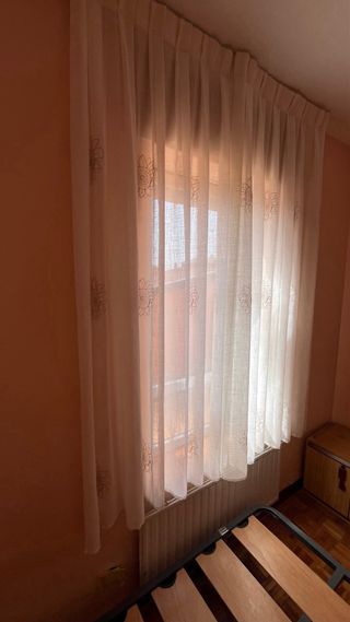 Cortinas de habitación blanco/crudo