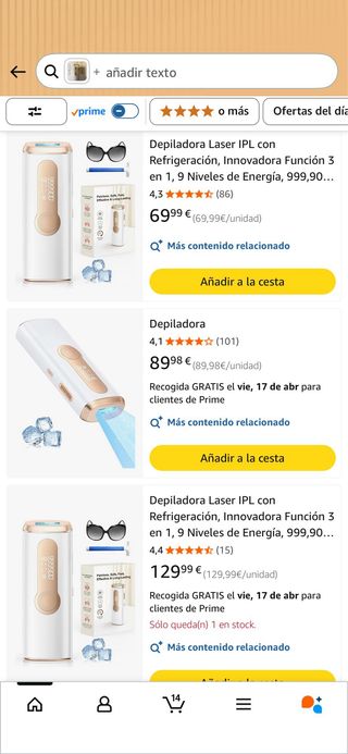 Depiladora láser ICE-COOL, usada poco