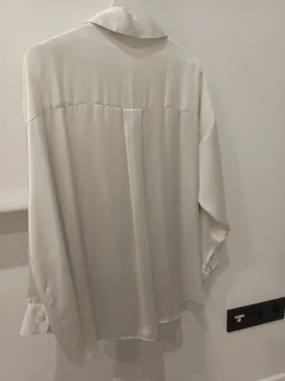 Camisa Zara Raso Beige Talla L