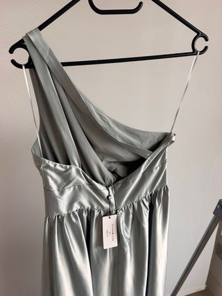 Vestido Le Soir Azul Plata Fiesta Talla S