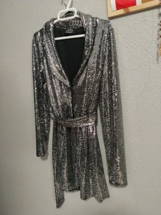 Vestido Bershka lentejuelas S