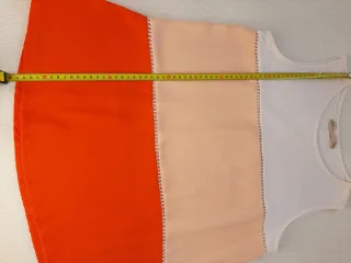 Camiseta sin mangas bicolor