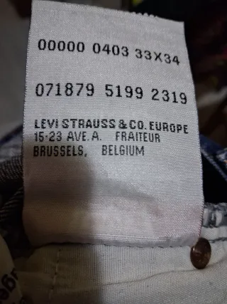 Pantalón Vaqueros Levi's 501 Talla 44