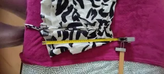 Minifalda pantalón Stradivarius blanca y negra