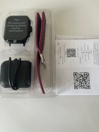 Smartwatch HD 1.83 Touchscreen Nero/Bordeaux