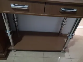 Mesa consola madera y metal