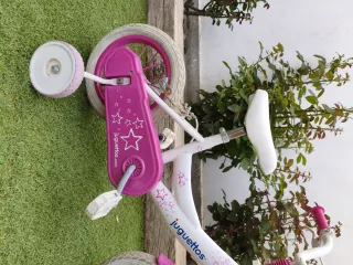 Bicicleta infantil 12 blanca y rosa