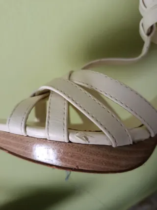 Sandalias tacón Marypaz blancas T.39