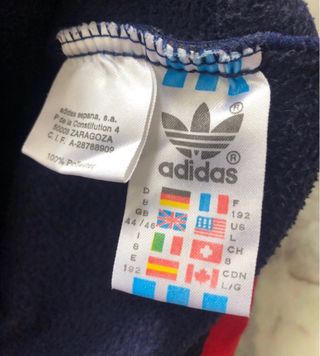 Chaqueta Polar Adidas Vintage Azul/Rojo