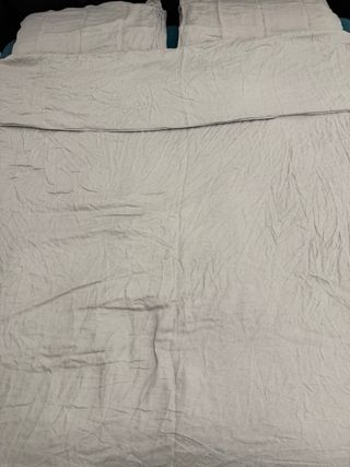 Funda Nórdico y Almohadas Zara Home Lino  Gris