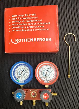 Manómetro análogico de 2 vias Rothenberger con pro