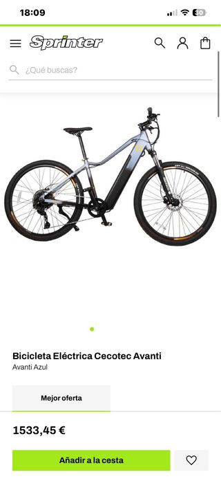 Bicicleta Eléctrica Cecotec Avanti