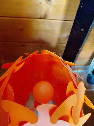 Lámpara Naranja Papel Años 90