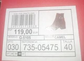 Botines Wonders ante color taupe talla 40