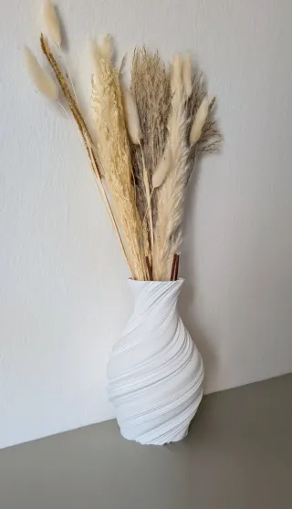 Vaso bianco design spiralato 18 cm