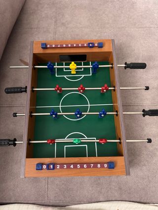 Mini futbolín de mesa