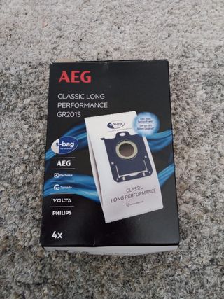 4 Sacos Aspirador AEG GR201S S-Bag Classic