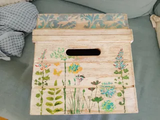 Caja de madera decorada VINTAGE