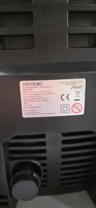 Hidrolimpiadora Cecotec 2000W + Acessórios