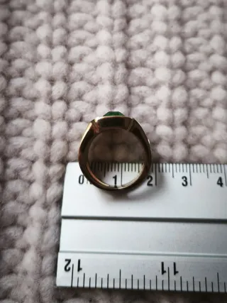 Anillo Antiguo Oro con Esmeralda y Diamantes