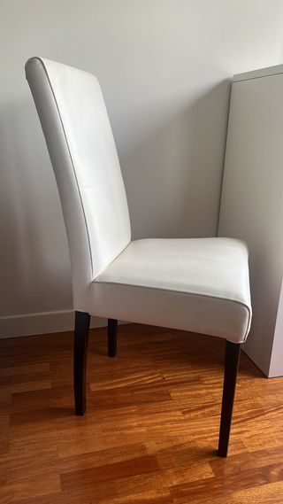 Sillas de comedor de cuero blanco