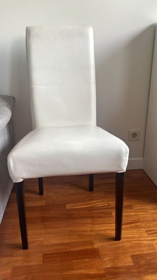 Sillas de comedor de cuero blanco