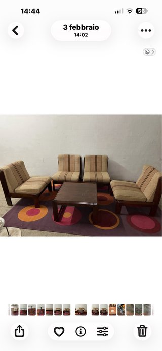 Set 3 Sillones Guilleumas Madera y Tela