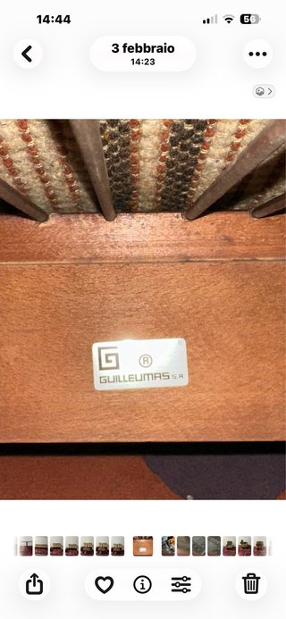 Set 3 Sillones Guilleumas Madera y Tela