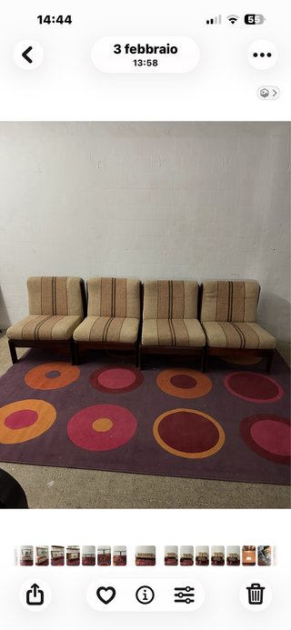 Set 3 Sillones Guilleumas Madera y Tela