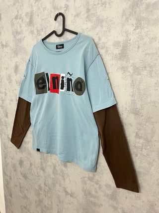 Camiseta El Niño manga larga azul y marrón