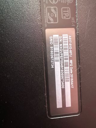 Acer Aspire 5 A517-51G Negro/Plata