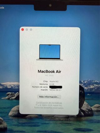 MacBook Air M2 2022 Plata